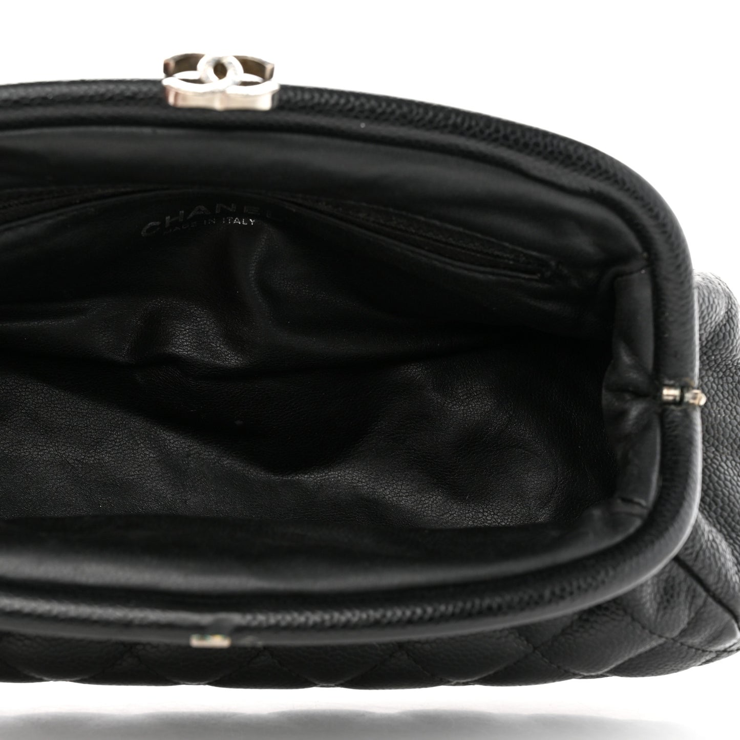 Caviar Quilted Timeless Clutch Black