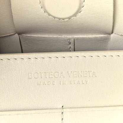 Bottega Veneta Calfskin Maxi Intrecciato Cassette Pouch On Strap Chalk 6 of 8