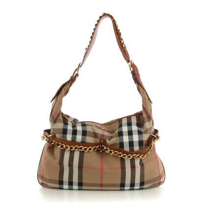 Burberry House Check Chain Hobo Tan 1 of 8