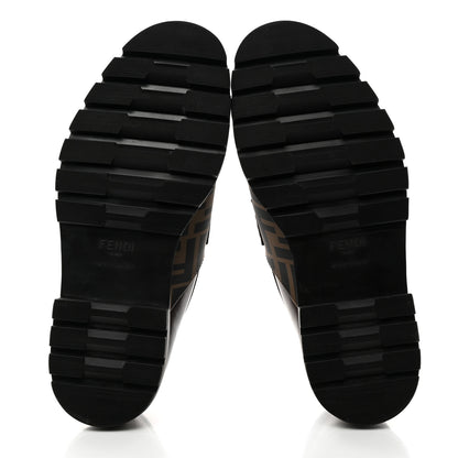 Fendi Calfskin FF Mens Lug Sole Loafers 7 Maya Black Moro 5 of 11