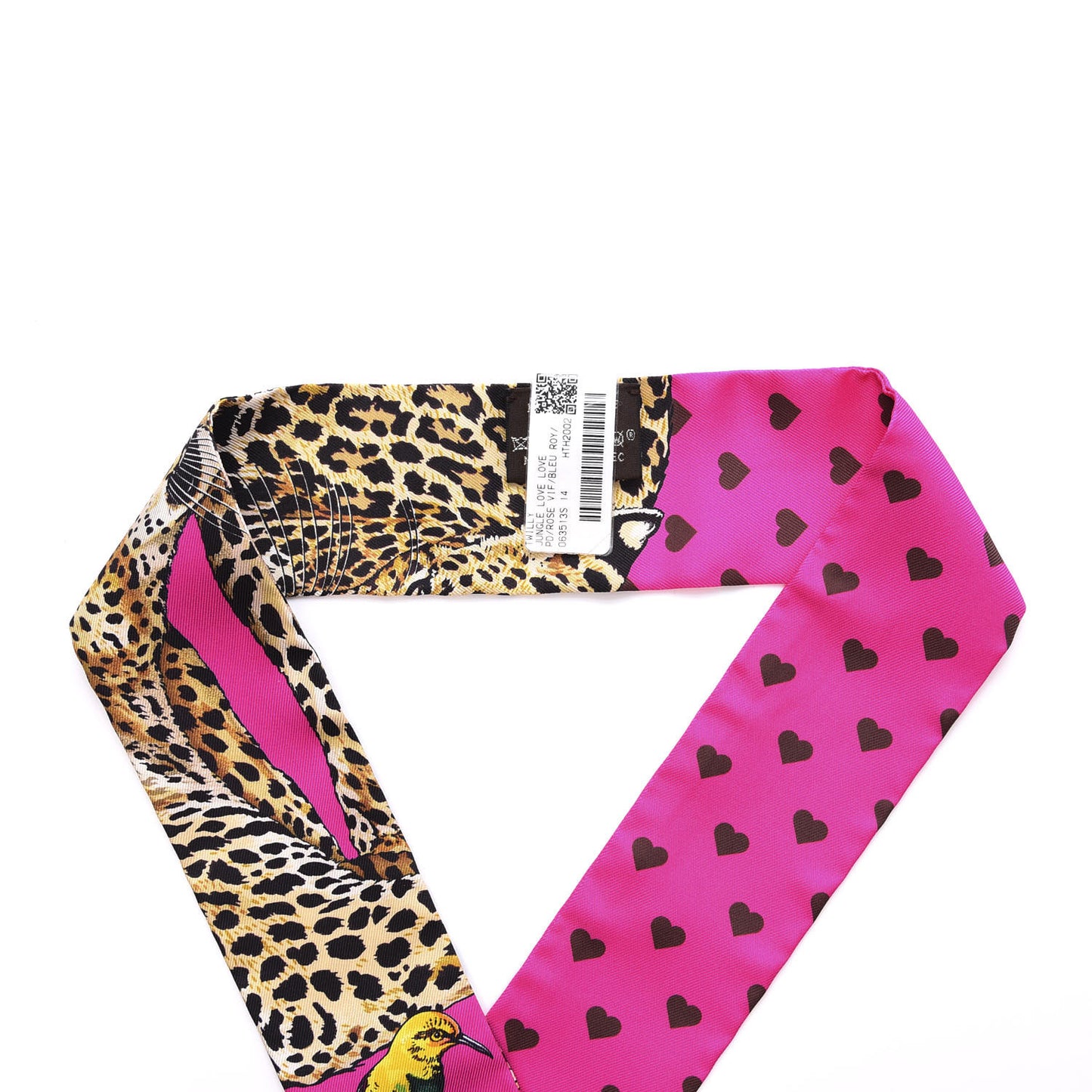 Silk Jungle Love Love Twilly Rose Vif Bleu Roy
