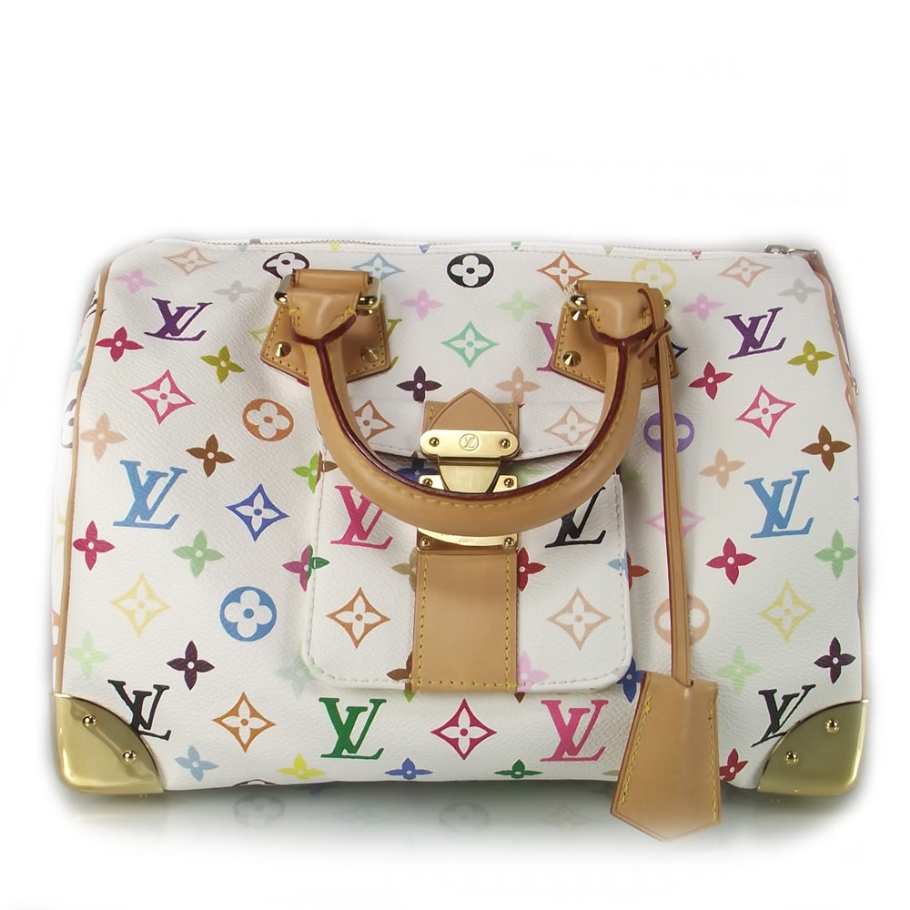 Monogram Multicolor Speedy 30 White