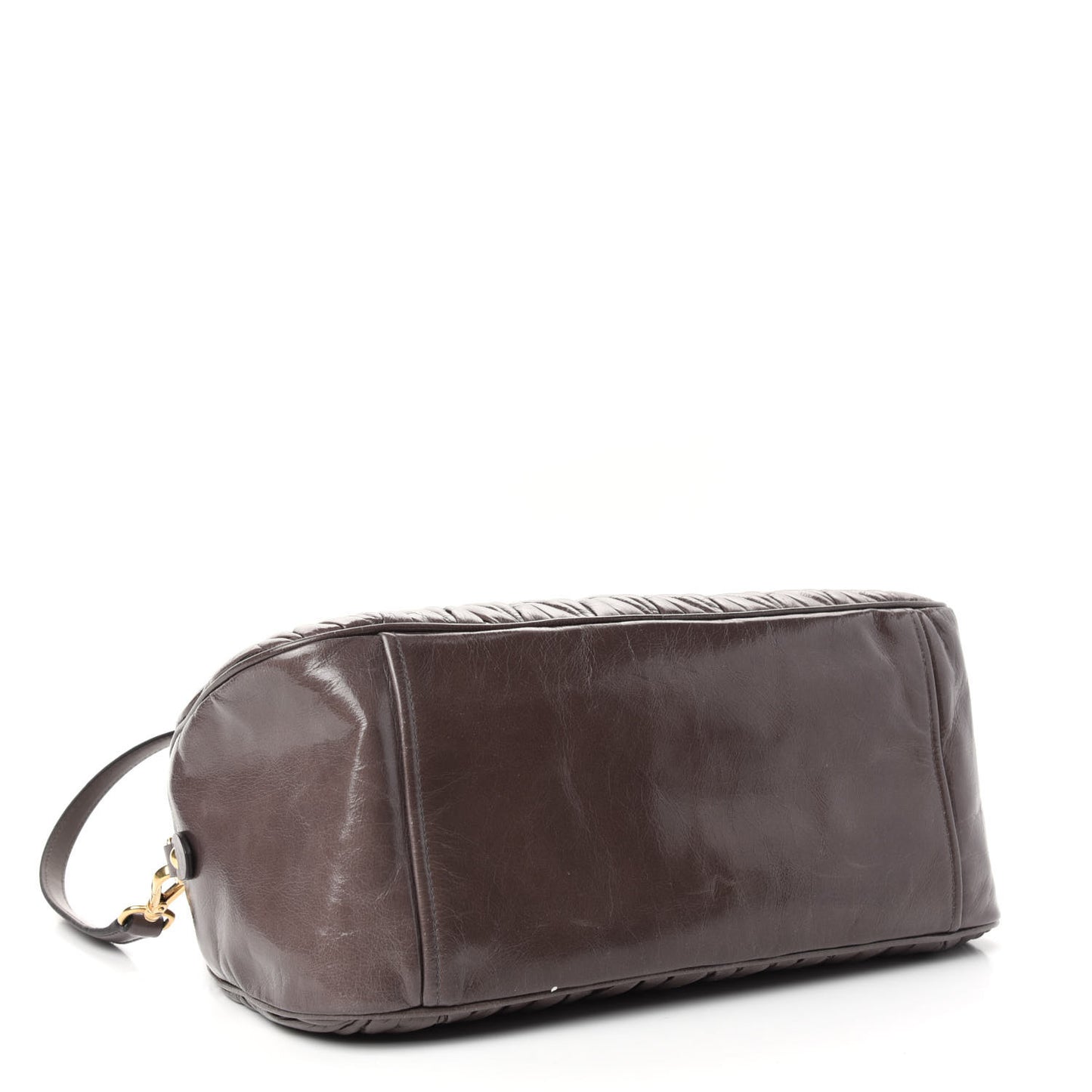 Nappa Matelasse Lux Top Handle Bowler Fumo