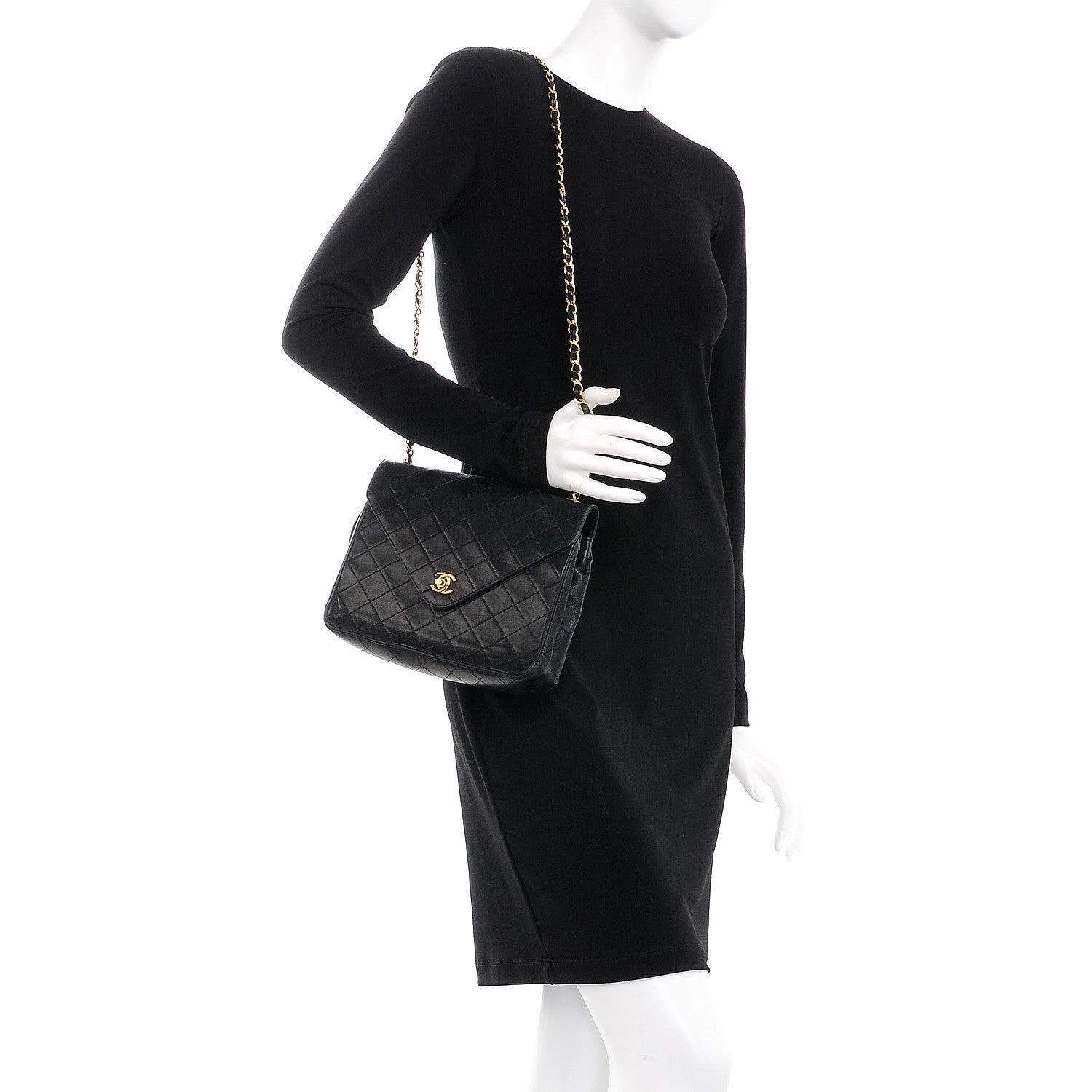 Chanel Lambskin Quilted Small Single Flap Black 2 of 16