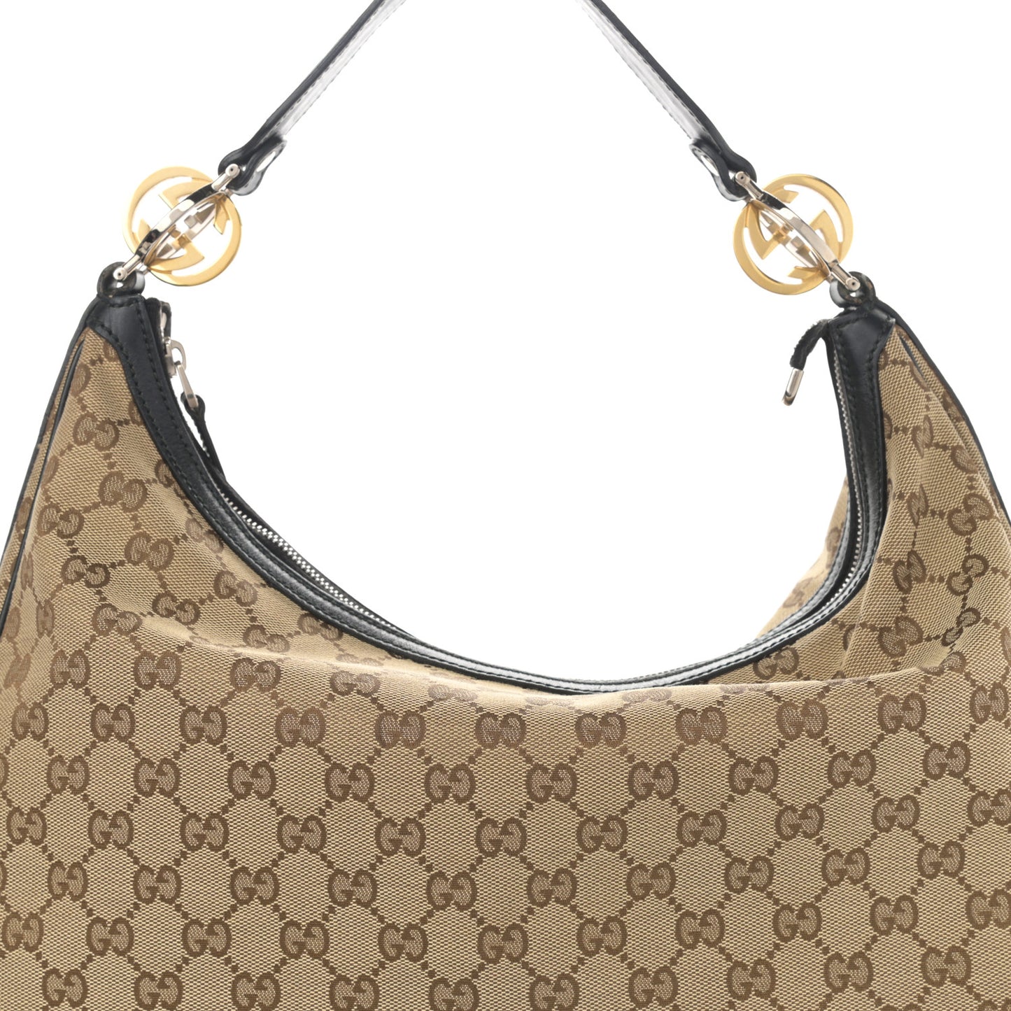 Monogram Large GG Twins Hobo Dark Brown
