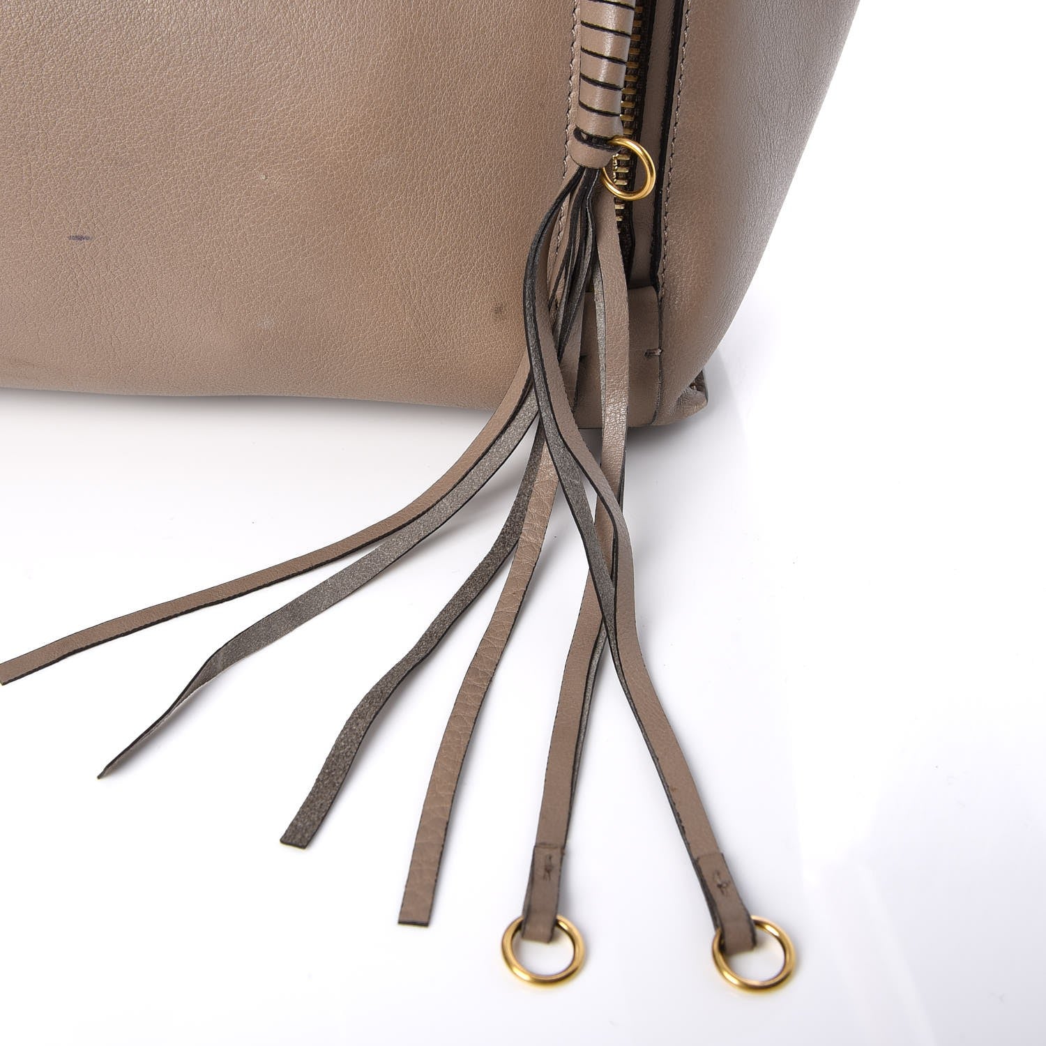 Chloe Smooth Calfskin Medium Milo Shopping Tote Motty Grey 10 of 13
