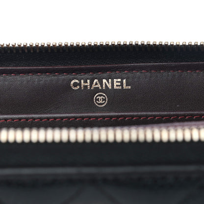 Chanel Caviar Quilted Large Gusset Zip Around Wallet Black 6 of 8