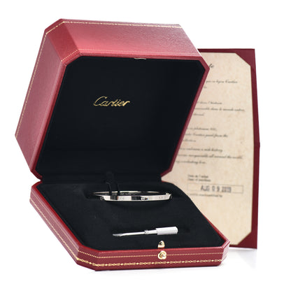 Cartier 18K White Gold Small LOVE Bracelet 18 5 of 5