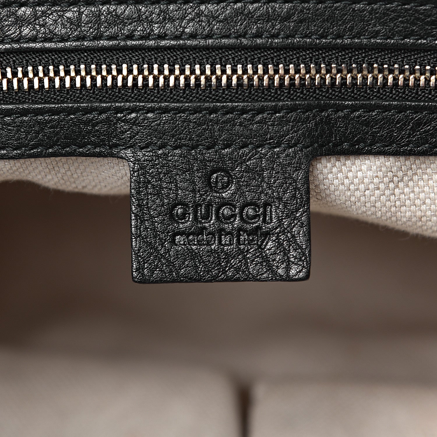Gucci Pebbled Calfskin Medium Soho Chain Shoulder Bag Black 6 of 10