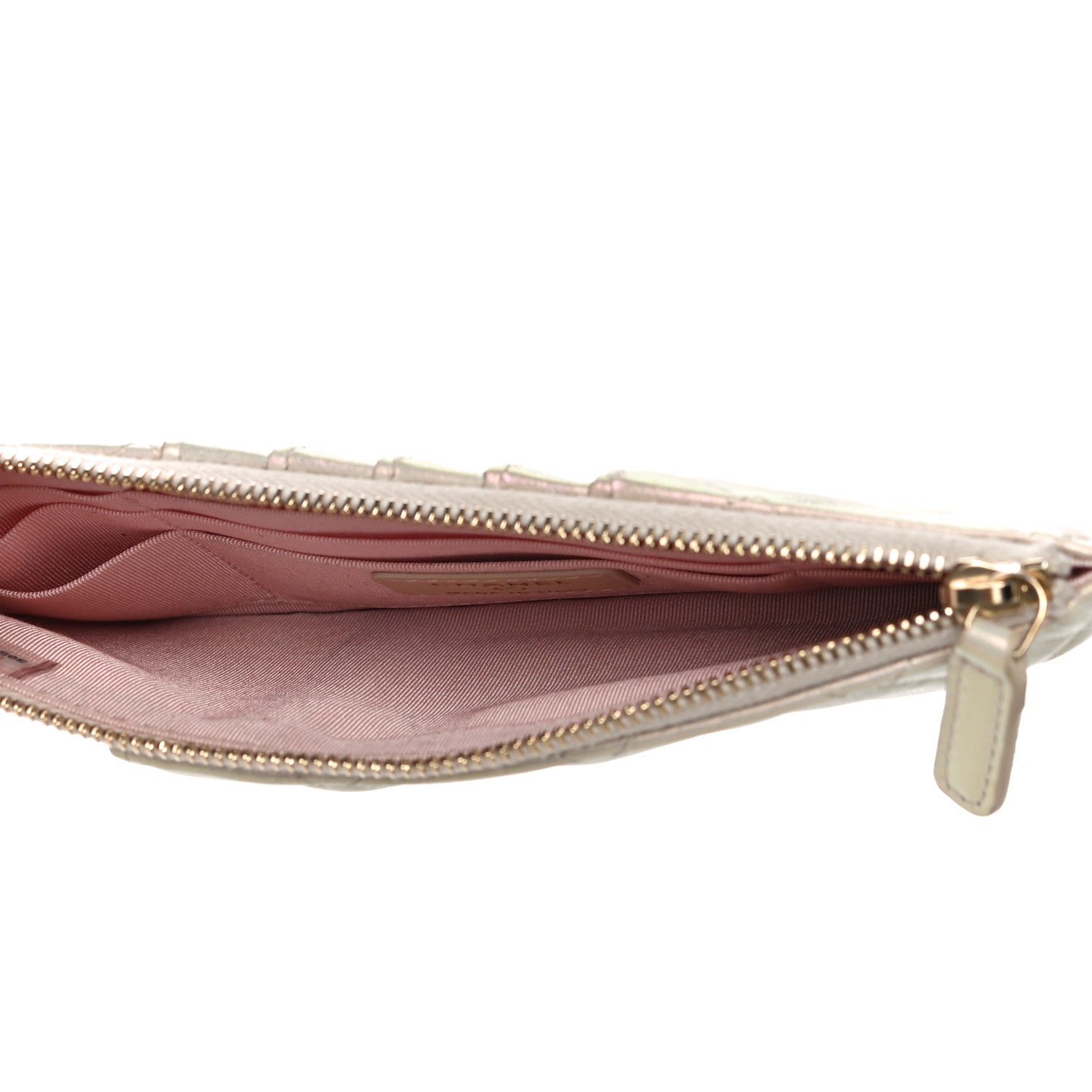 Chanel Iridescent Lambskin Quilted Classic iPhone Pouch Ivory 5 of 17