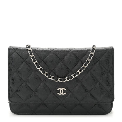 Chanel Caviar Quilted Wallet on Chain WOC Black 1 of 11