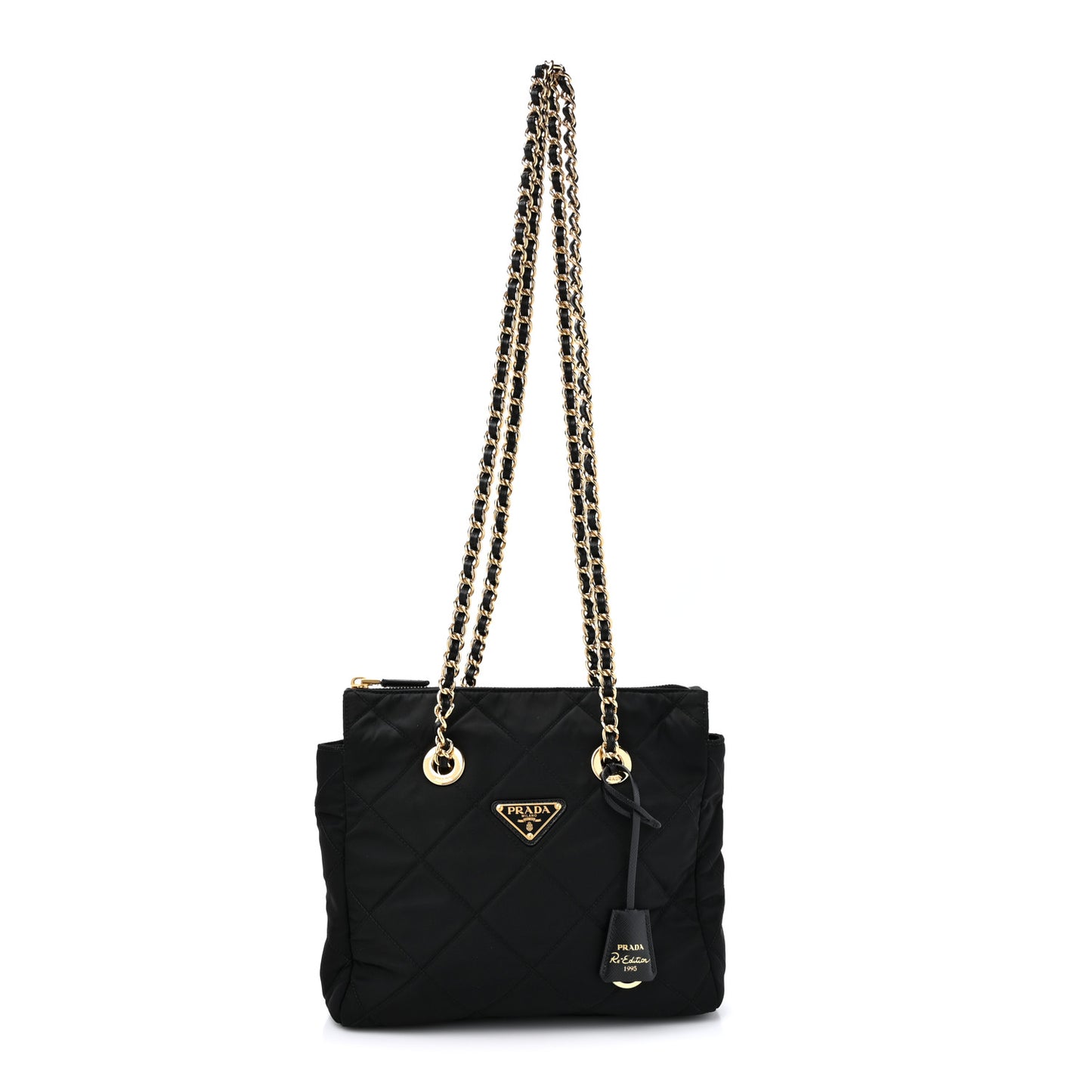 Re-Nylon Saffiano Stitched Re-Edition 1995 Shoulder Bag Black