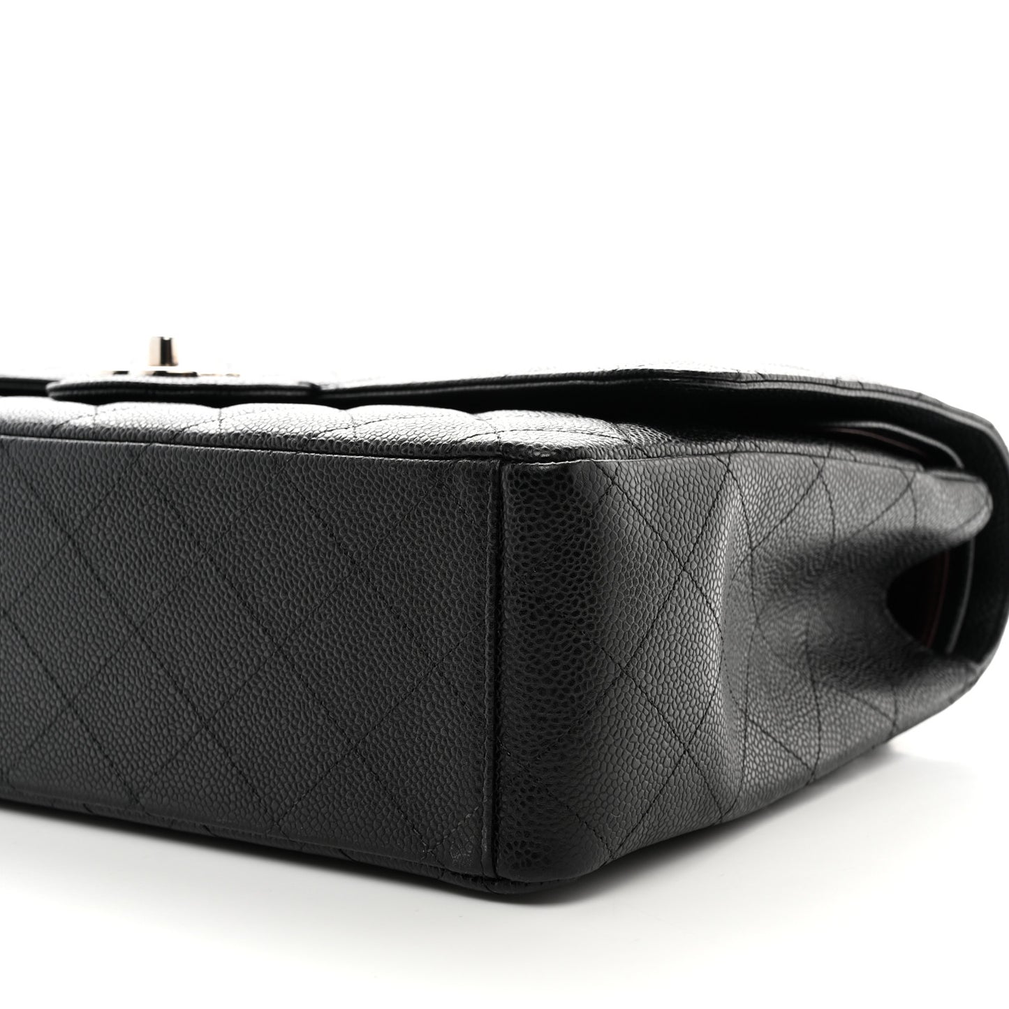 Caviar Quilted Maxi Double Flap Black