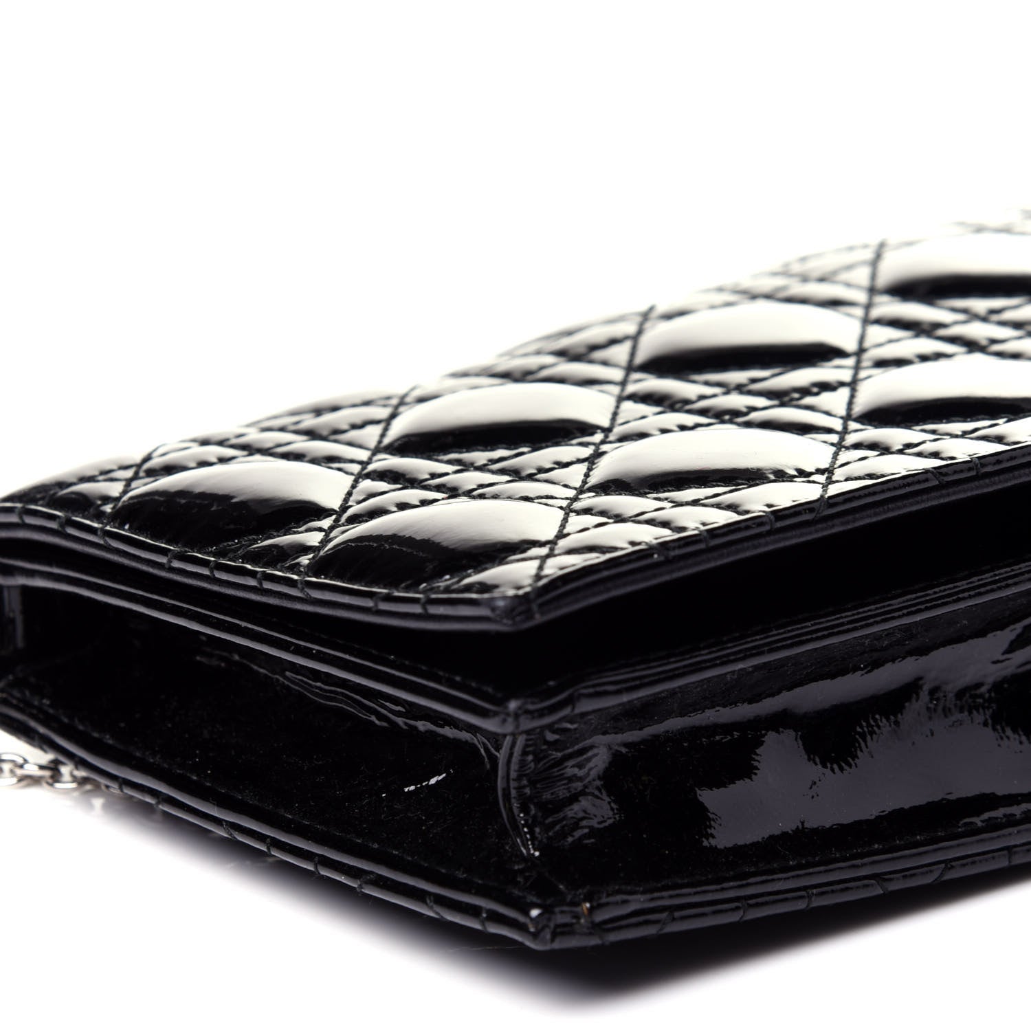 Christian Dior Patent Cannage Lady Dior Convertible Clutch Black 6 of 11
