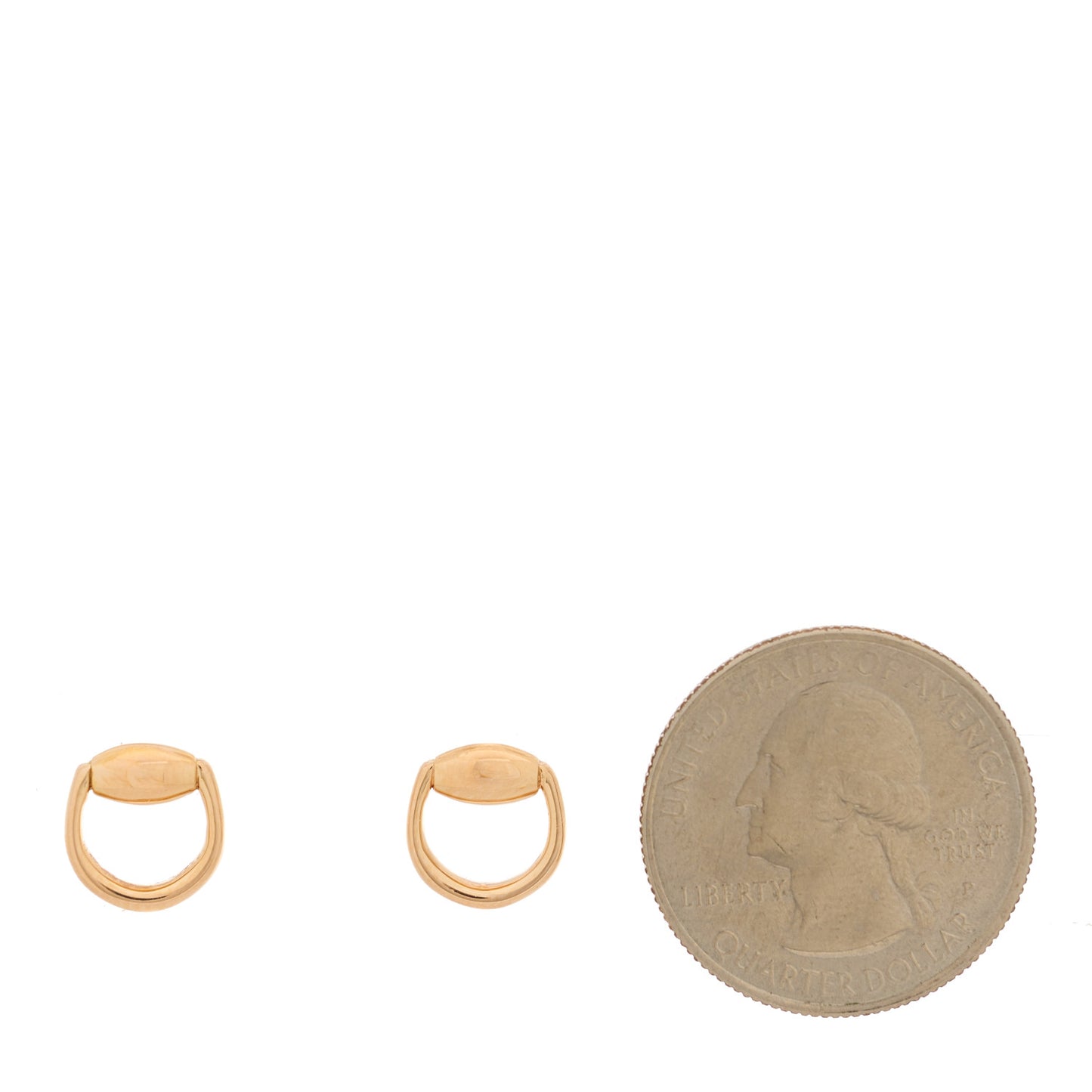 18K Rose Gold Horsebit Earrings