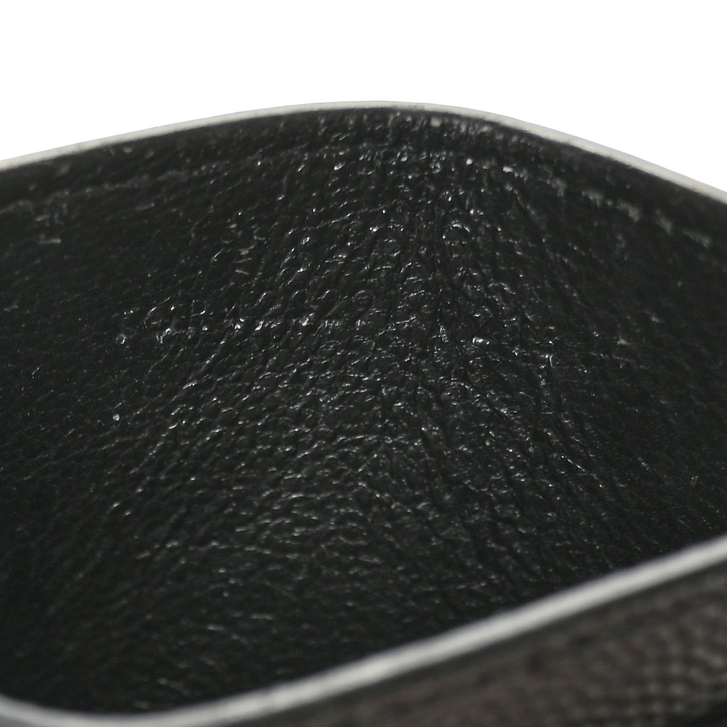 Grain De Poudre Matelasse Chevron Monochrome Monogram Credit Card Case Black