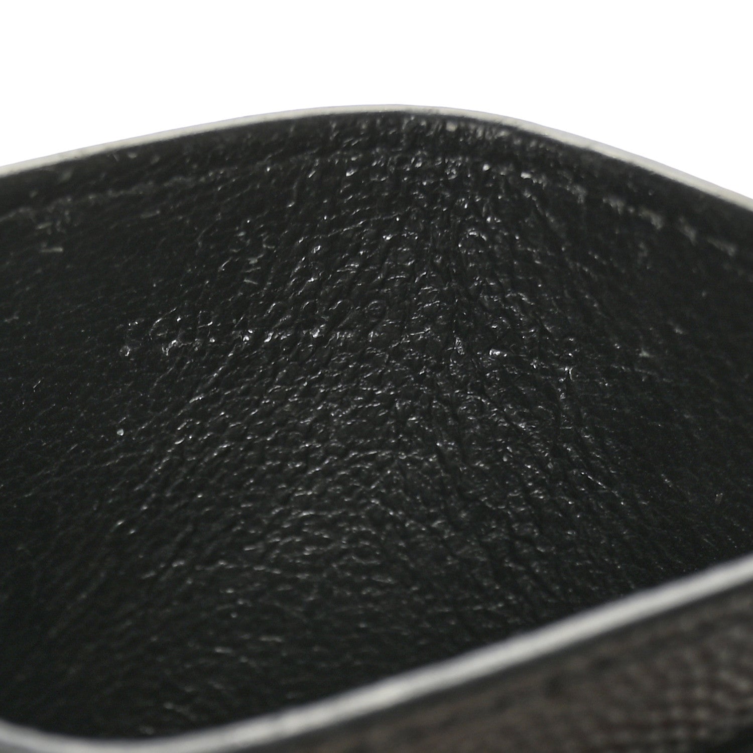 Saint Laurent Grain De Poudre Matelasse Chevron Monochrome Monogram Credit Card Case Black 7 of 7