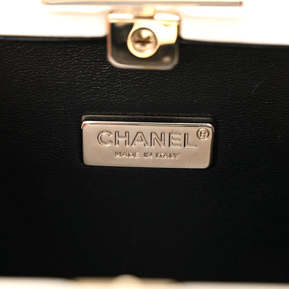 Chanel Lambskin No. 5 Perfume Box Evening Clutch White Black 6 of 11