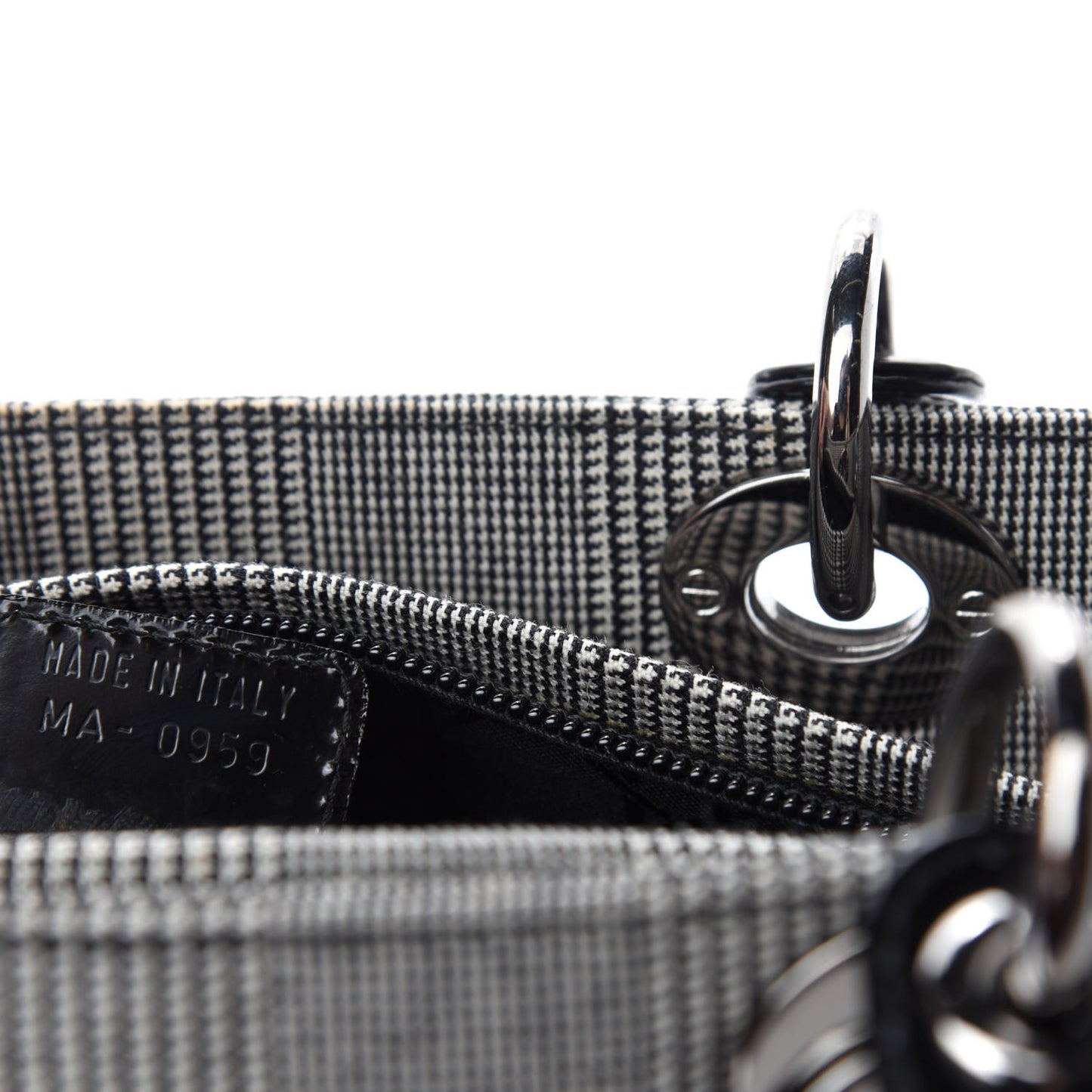 Patent Canvas Medium Lady Dior Black