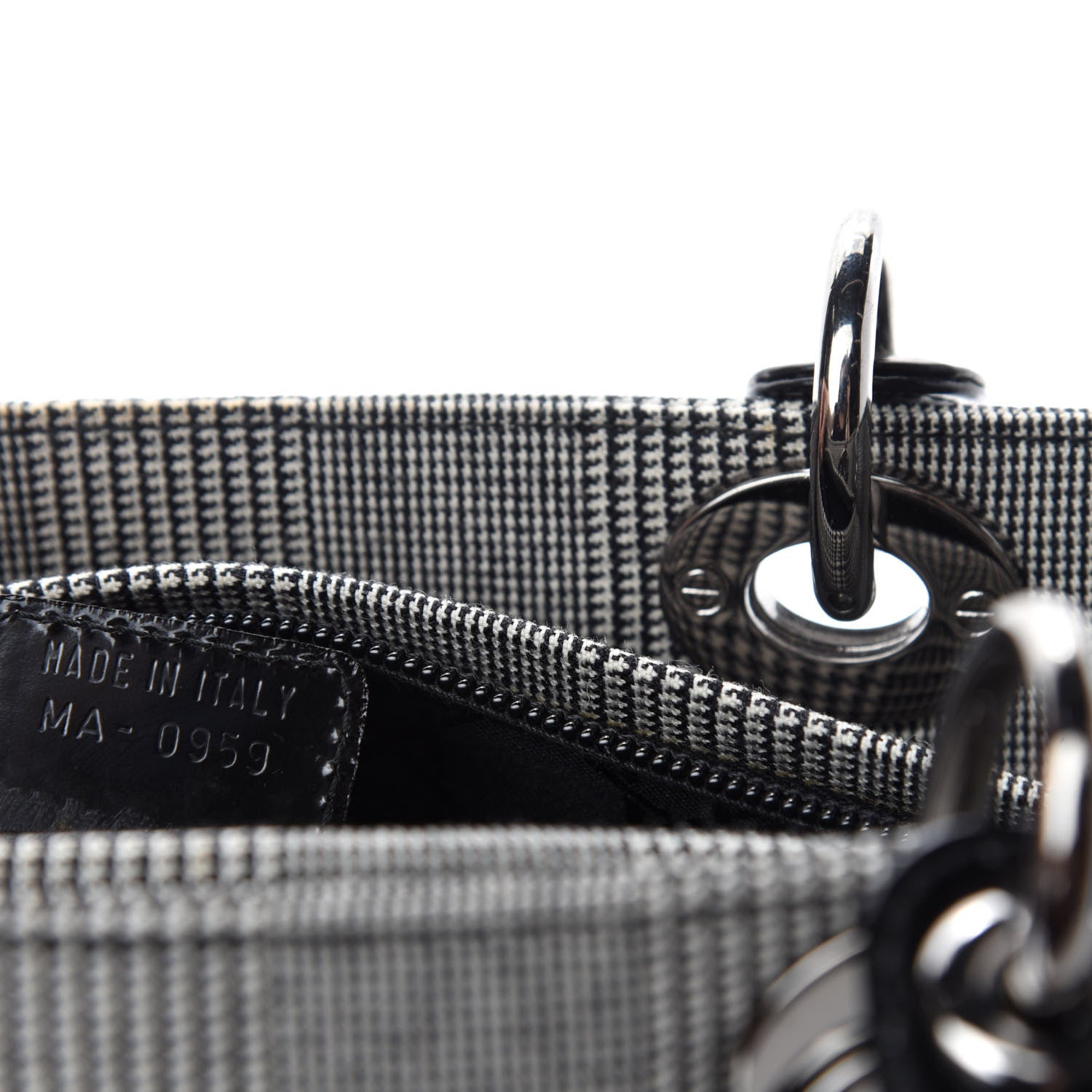 Christian Dior Patent Canvas Medium Lady Dior Black 11 of 12