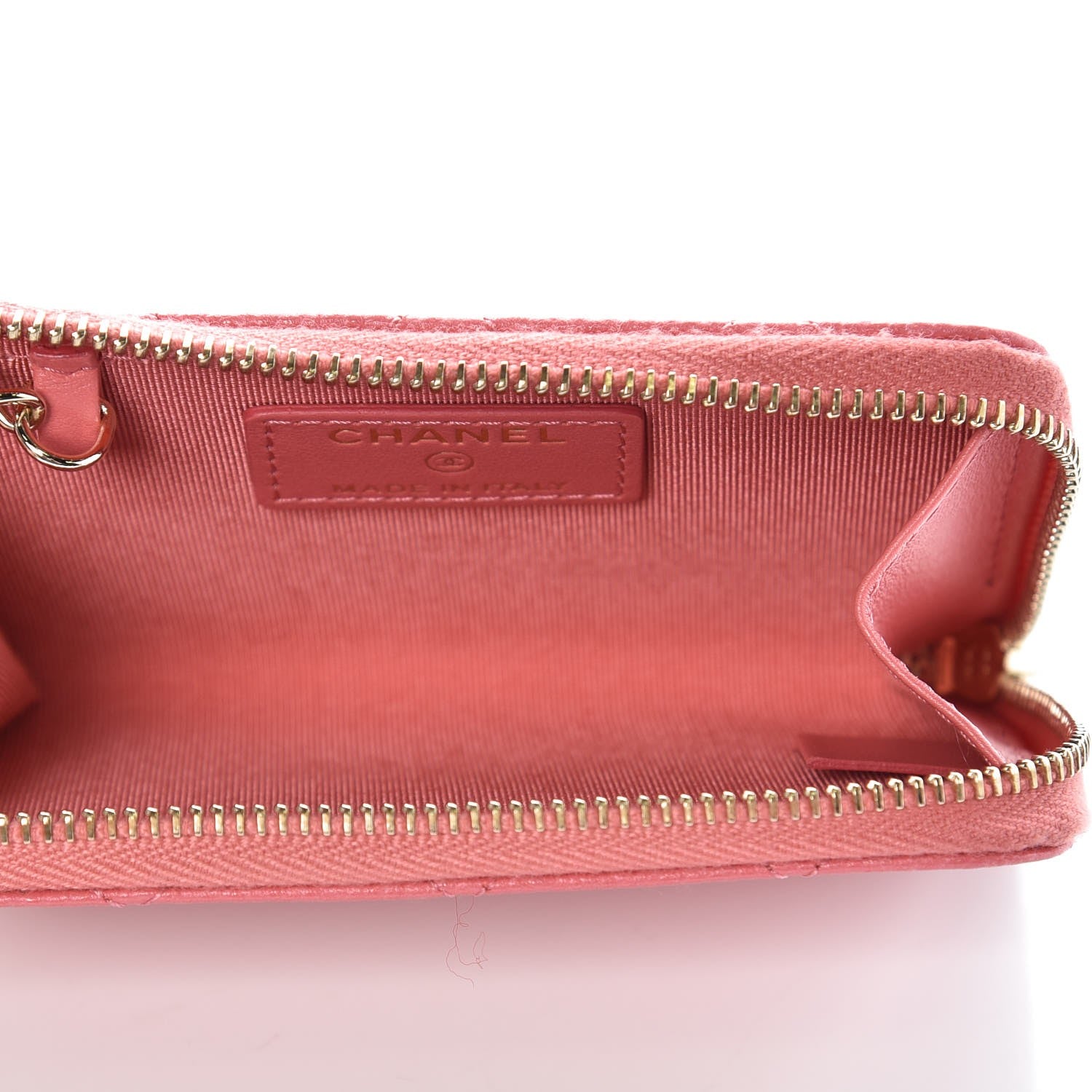 Chanel Metallic Caviar Quilted Key Holder Case Pink 5 of 8