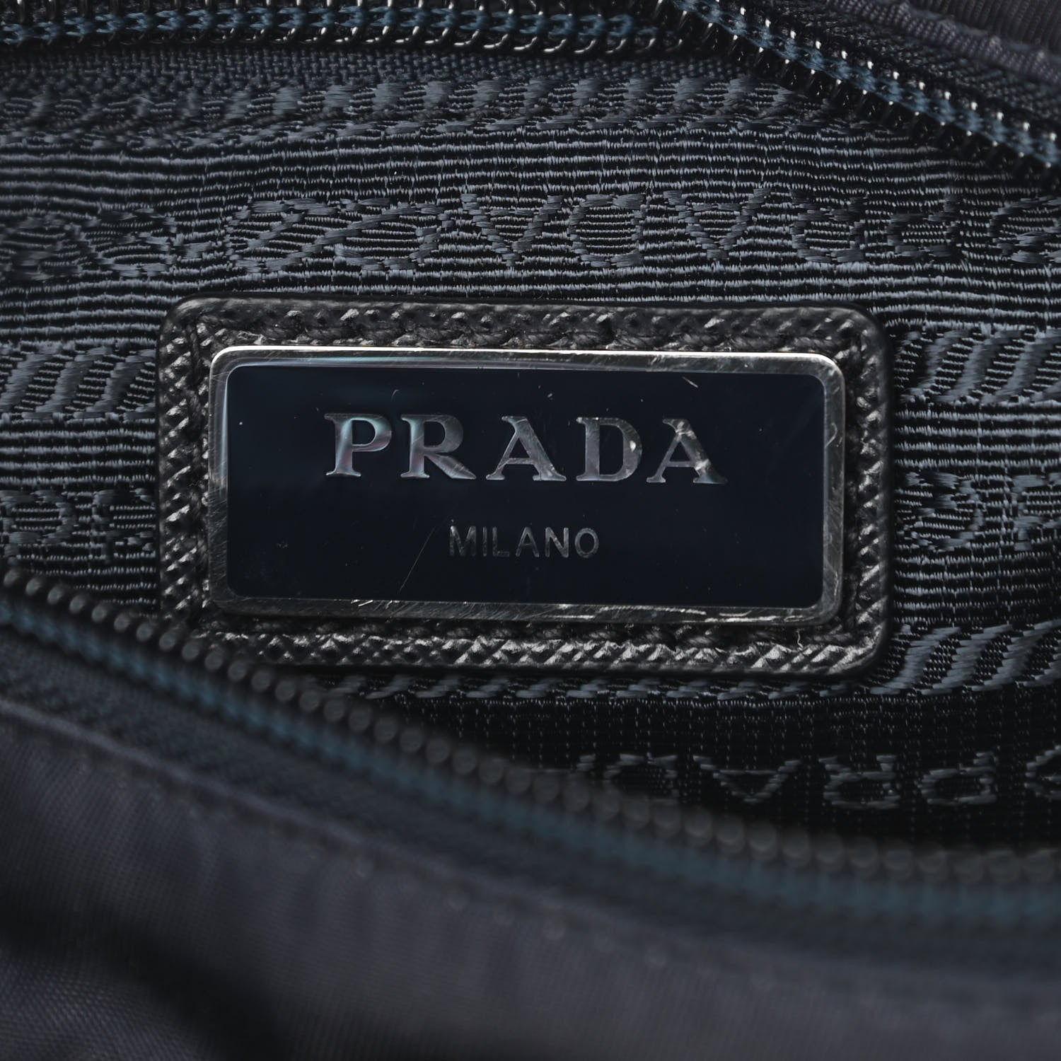 Prada Tessuto Nylon Saffiano Messenger Bag Baltico 9 of 16