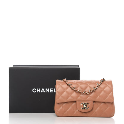 Chanel Lambskin Quilted Mini Rectangular Flap Brown 11 of 11