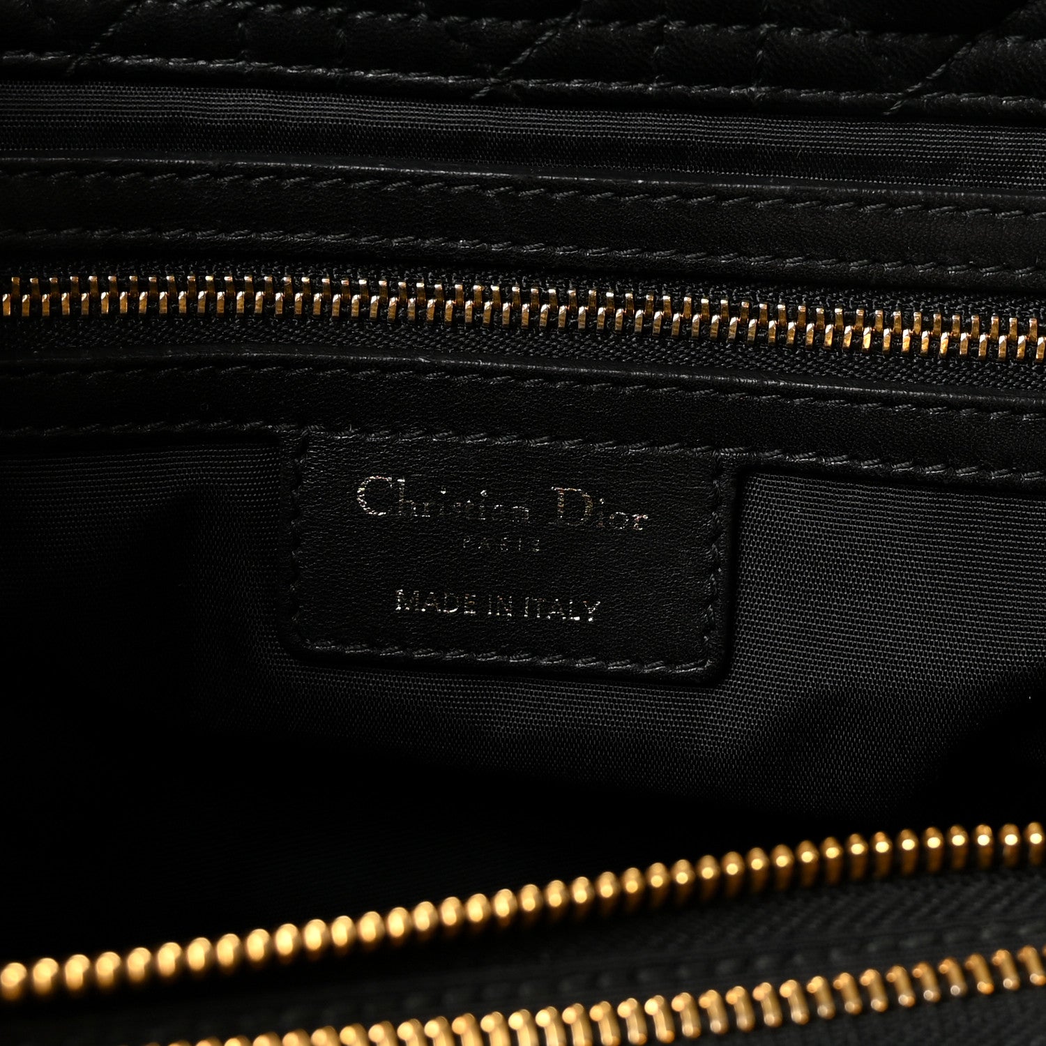 Christian Dior Lambskin Cannage Medium Dior Soft Shopping Tote Black 6 of 9