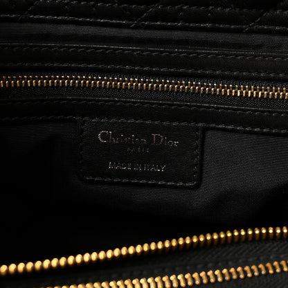 Christian Dior Lambskin Cannage Medium Dior Soft Shopping Tote Black 6 of 9