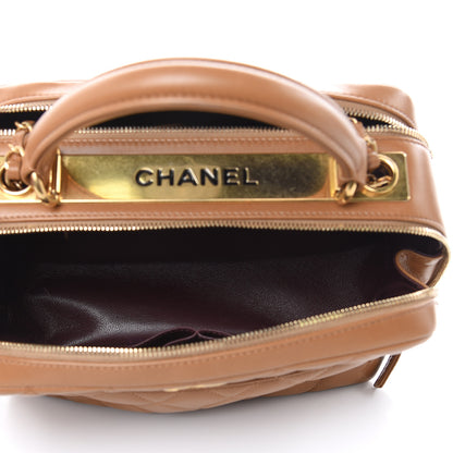Chanel Lambskin Quilted Medium Trendy CC Bowling Bag Camel 5 of 19