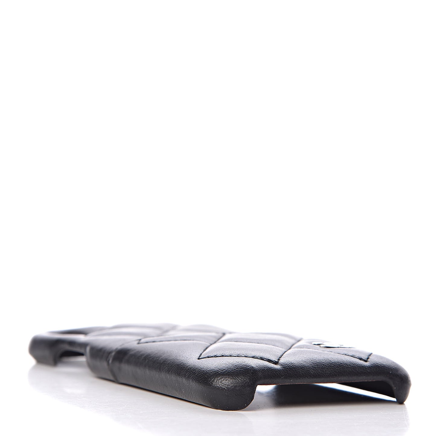 Lambskin Quilted iPhone X Case Black