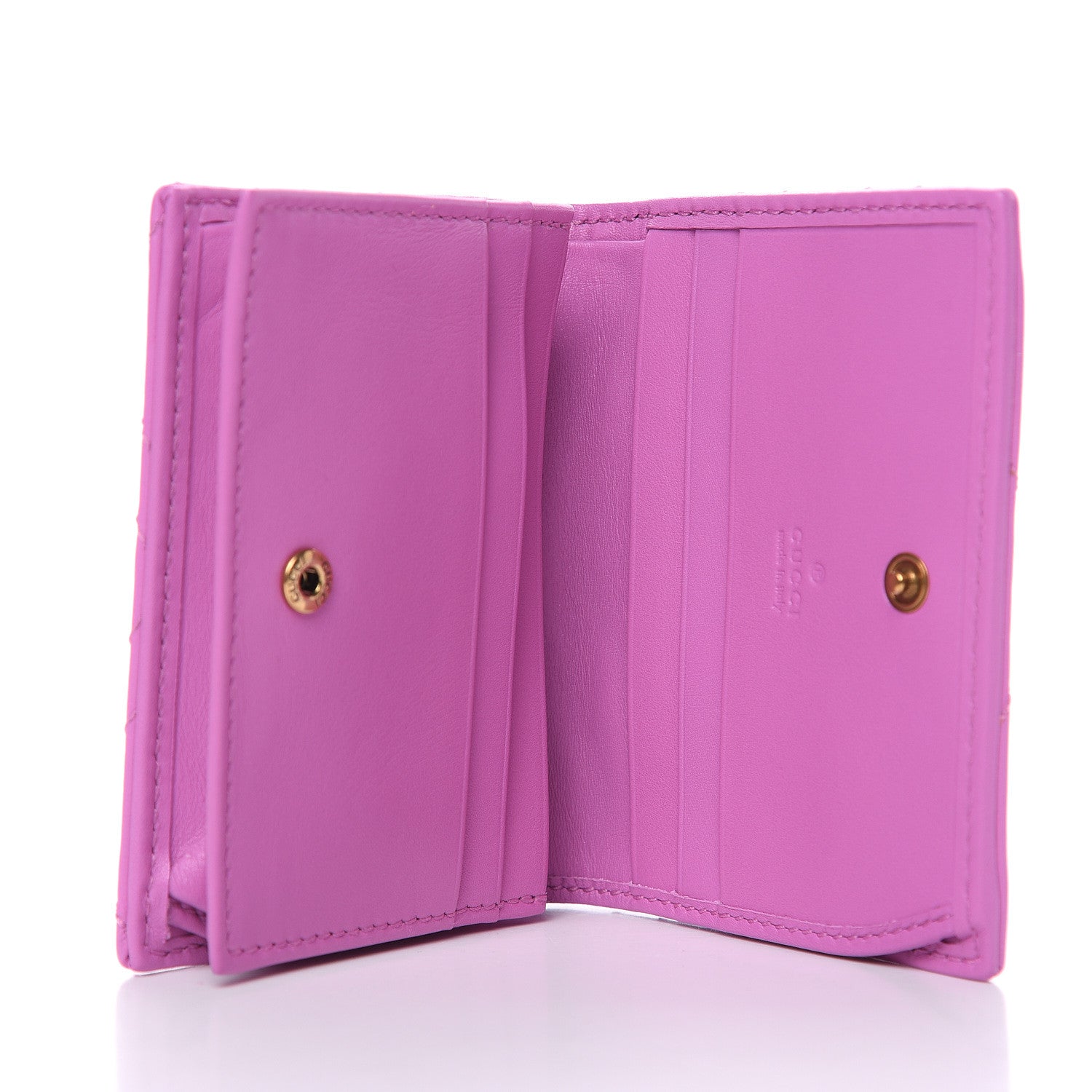 Gucci Calfskin Matelasse GG Marmont Card Case Candy Mousse 5 of 8