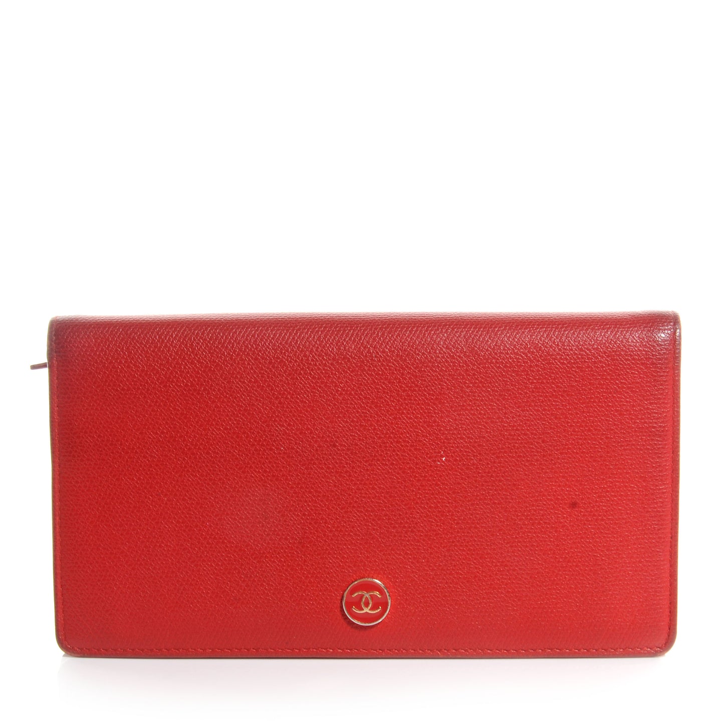 Calfskin Yen Wallet Red