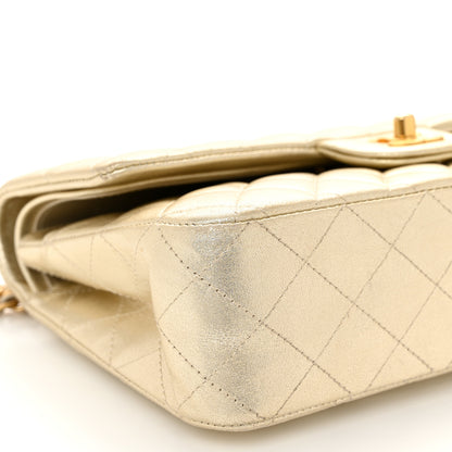 Chanel Metallic Lambskin Quilted Medium Double Flap Gold 9 of 13