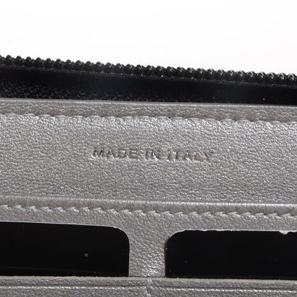 Chanel Lambskin Camellia Embossed Large Zip Around Gusset Wallet Black 8 of 9