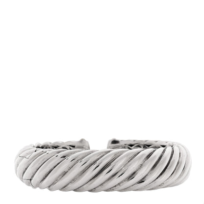 David Yurman Sterling Silver 18K Yellow Gold 15mm Waverly Bracelet 3 of 4