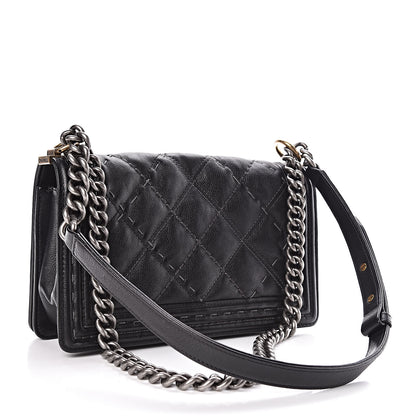 Chanel Calfskin Double Stitch Medium Boy Flap Black 3 of 10