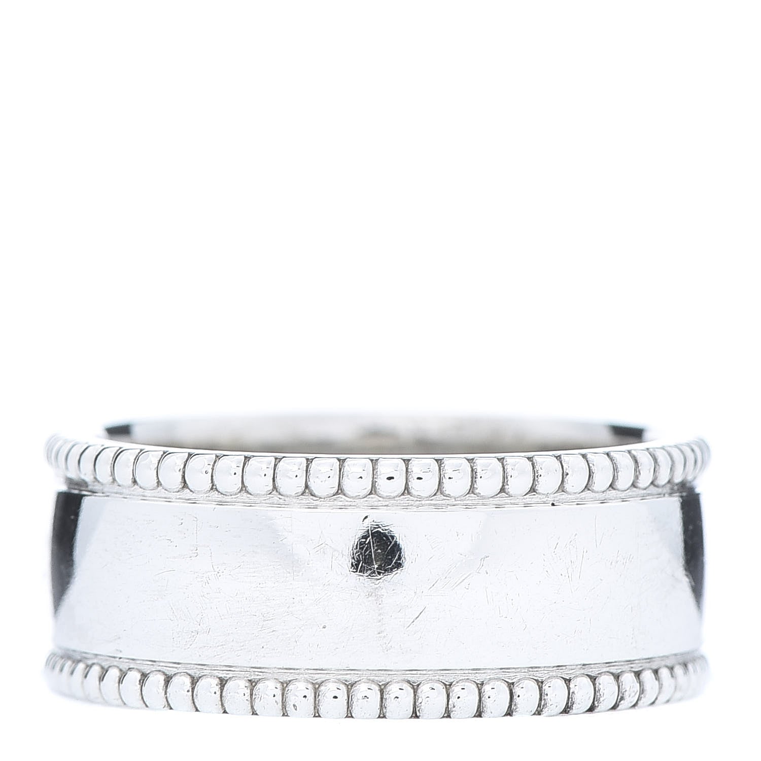 Tiffany Sterling Silver Milgrain Logo Band Ring 54 7 3 of 6