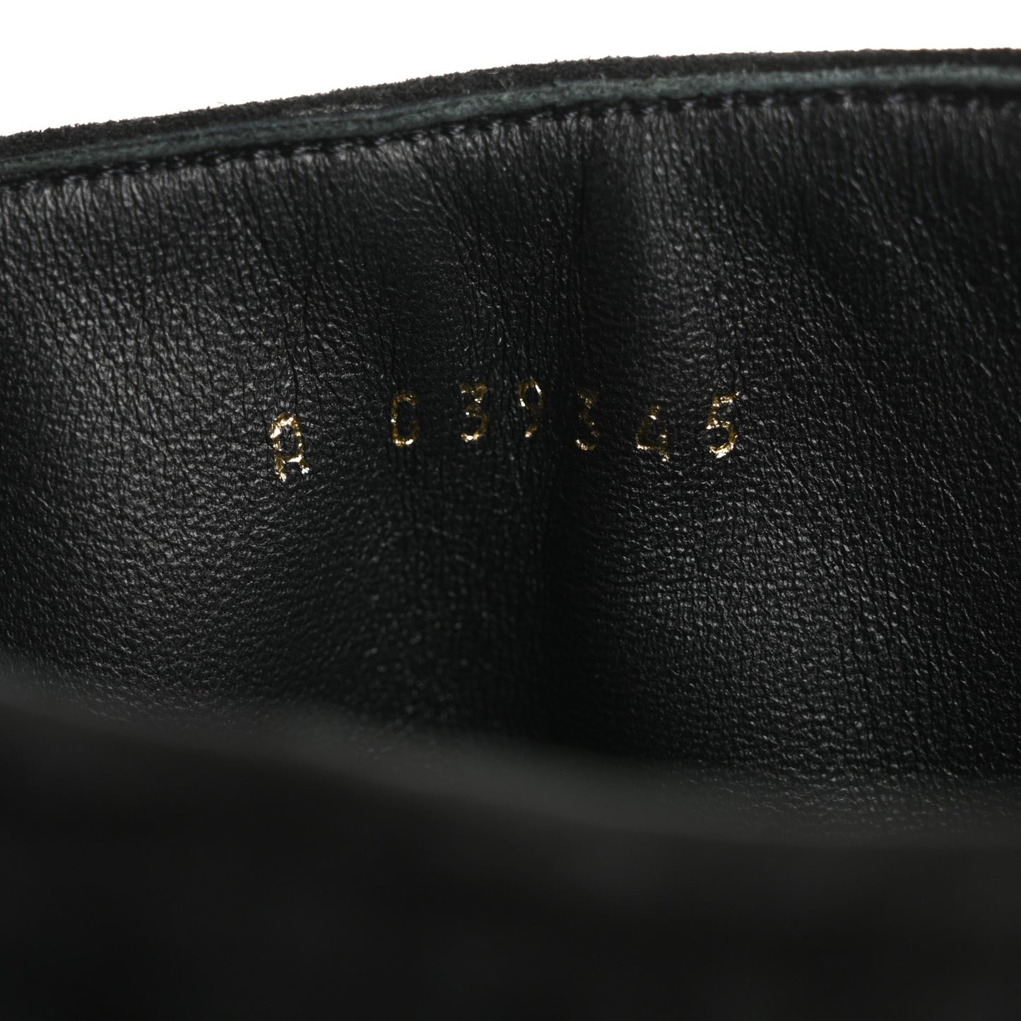 Suede Calfskin Lambskin Cap Toe Chain Fold Over High Boots 37 Black