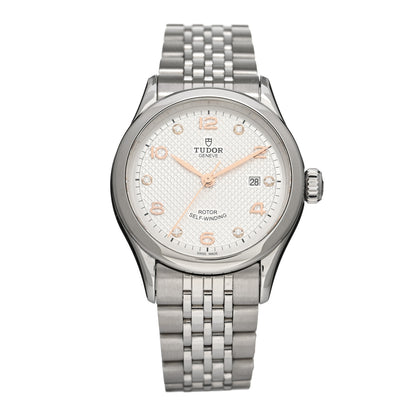 TUDOR Stainless Steel Diamond 28mm 1926 Automatic Watch Silver 91350 1 of 4