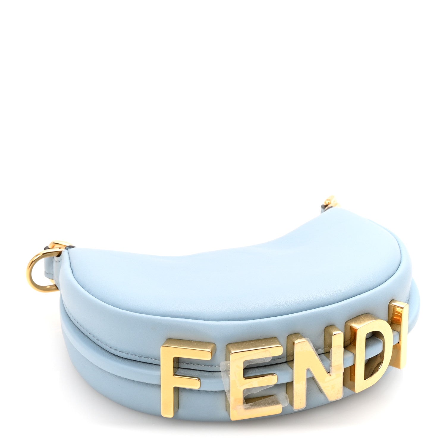 Fendi Vitello Grace Matte Nano Fendigraphy Hobo Charm Azzurro Baby 4 of 7