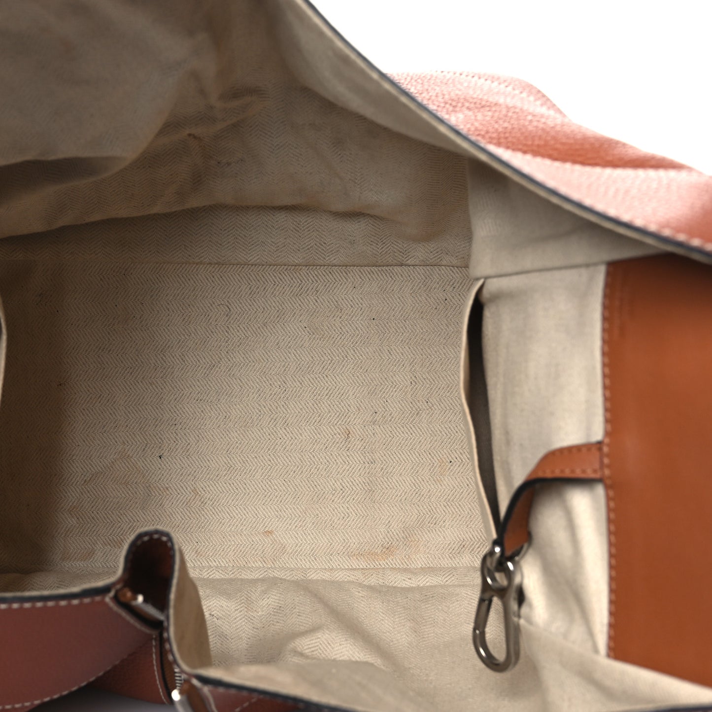 Calfskin Stripe Medium Hammock Shoulder Bag Tan Brown
