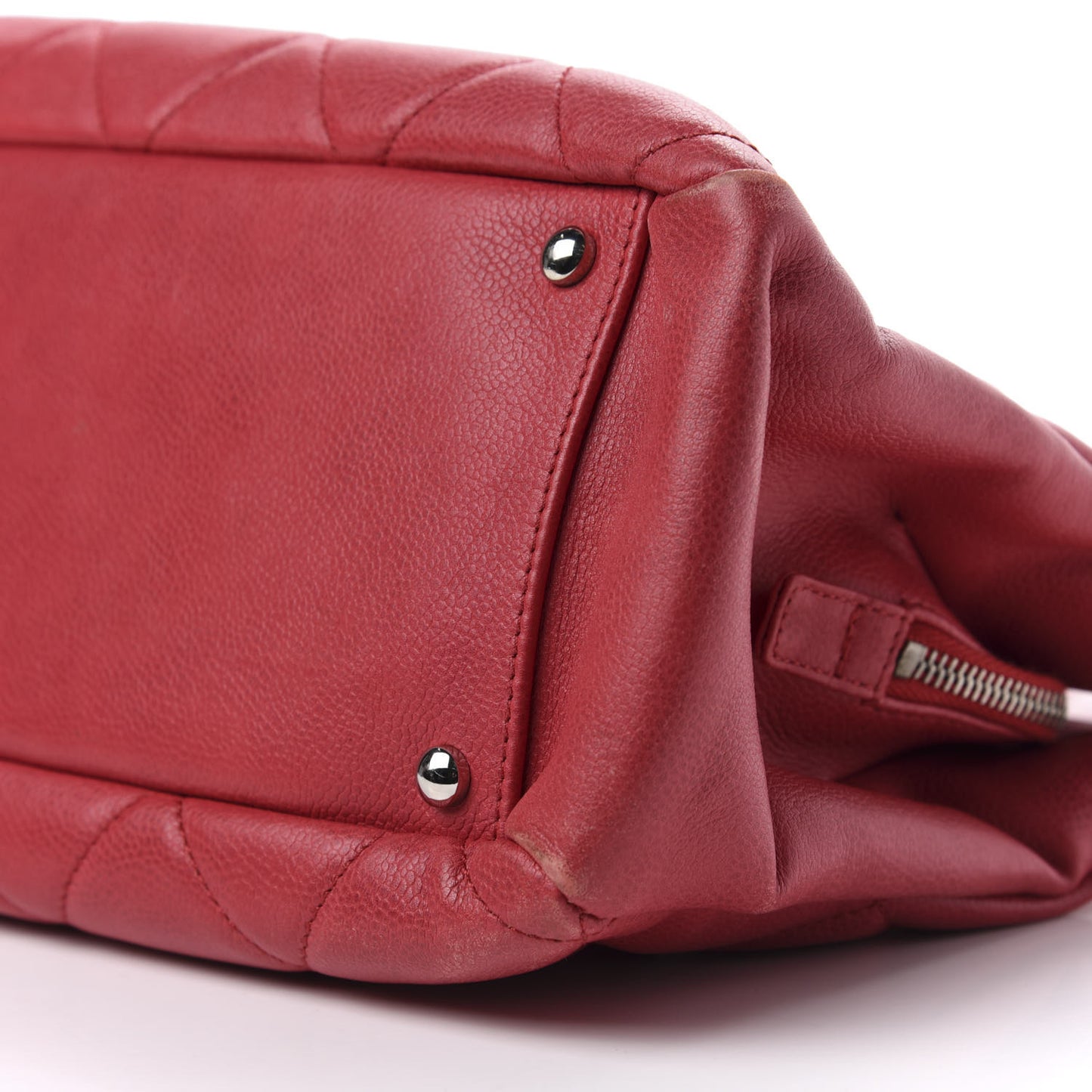 Soft Caviar Quilted CC Timeless Tote Red