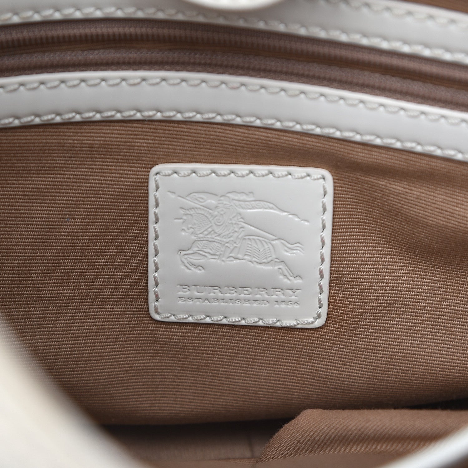 Burberry Patent Chain Hobo White 6 of 13