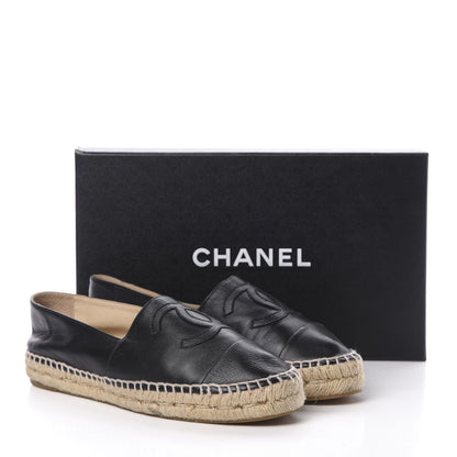 Chanel Lambskin CC Espadrilles 39 Black 12 of 12