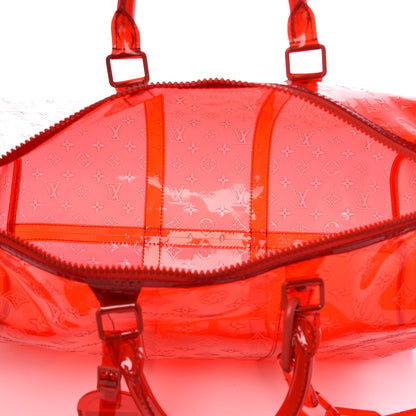 Louis Vuitton PVC Monogram Keepall Bandouliere 50 Grenadine Red 6 of 10