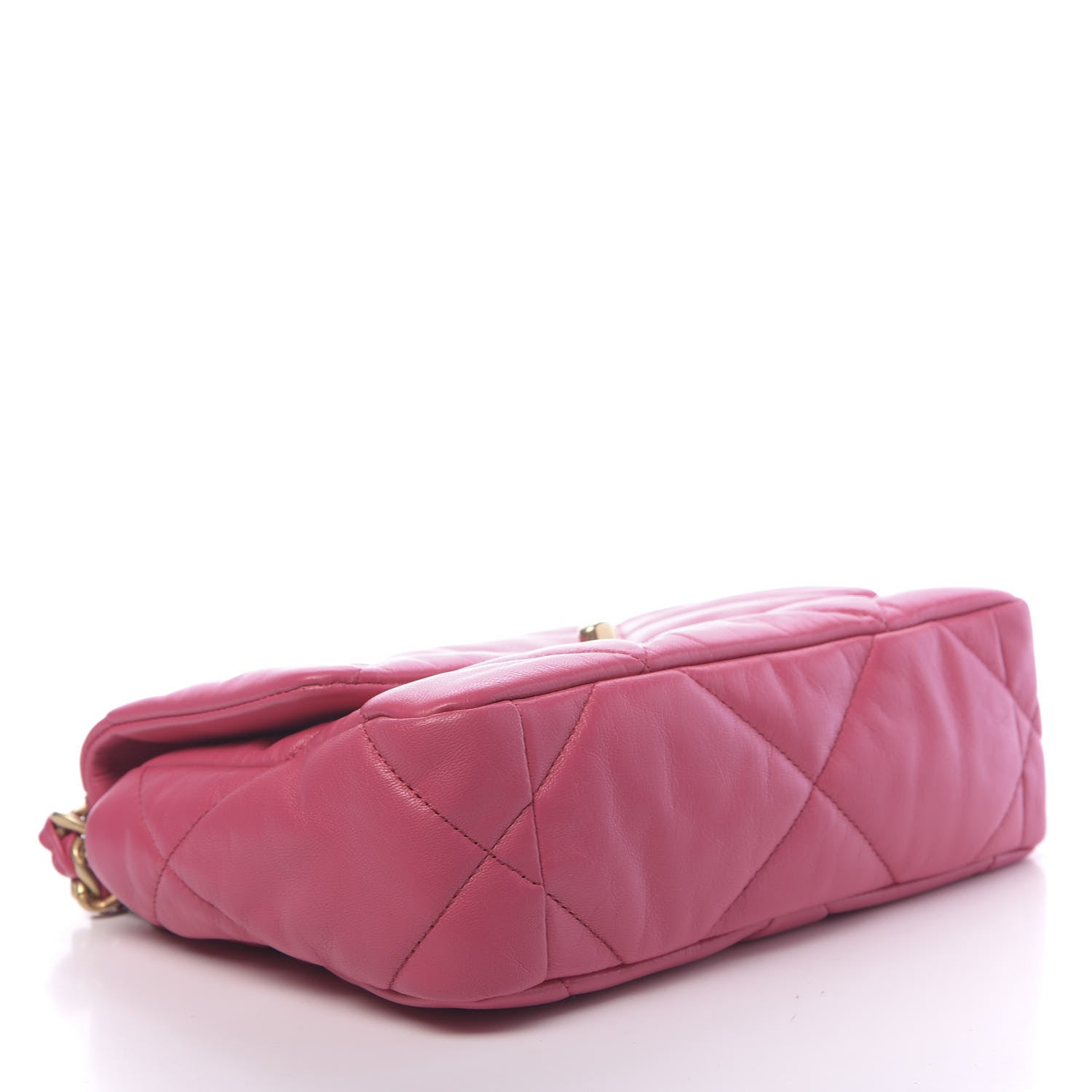 Chanel Goatskin Quilted Medium 19 Flap Dark Pink 4 of 11