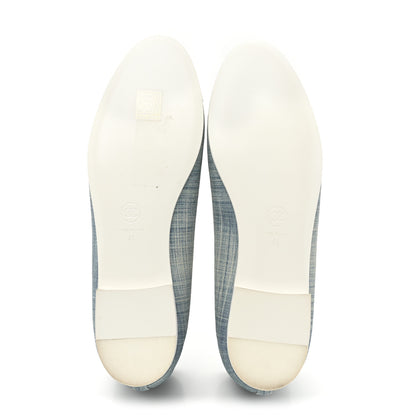 Chanel Denim Lambskin CC Cap Toe Ballerina Flats 41 Light Blue 5 of 12