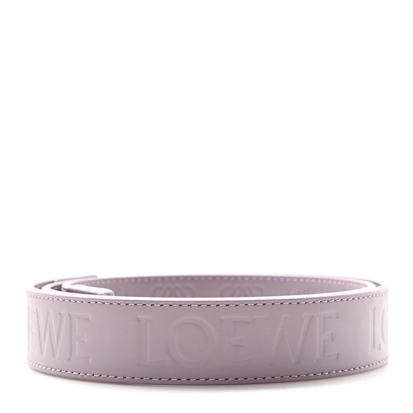 Satin Calfskin Embossed Anagram Strap Pale Aubergine Glaze
