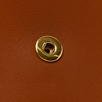 Celine Triomphe Canvas Lambskin Wallet On Strap Tan 12 of 13